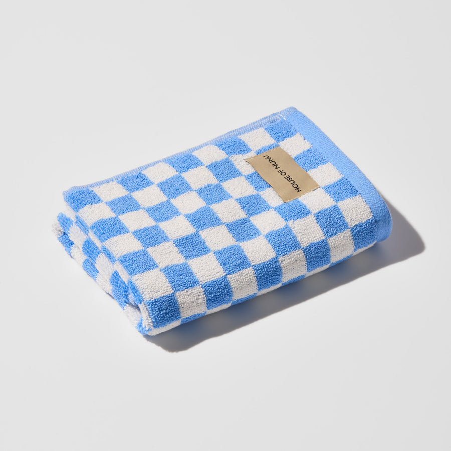 HAND TOWEL IN SKY BLUE CHECK